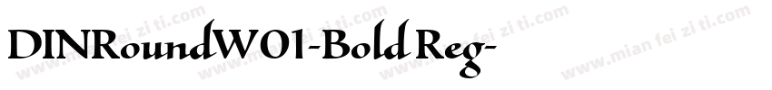 DINRoundW01-Bold Reg字体转换